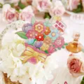 Tarjeta de felicitación plegable para profesores con ramo de flores y osito tierno. - Maestro te quiero / Juego de 10 hojas