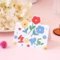 Oil painting style 3D happy birthday greeting card with flower design for bakery. - Hand-Drawn Birthday Folding Card Style 4