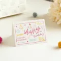 Handwritten birthday greeting card with cute illustrations and warm wishes for celebrations. - Birthday Series Simple Greeting Card 2