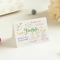 Handwritten birthday greeting card for flower shop, bakery and gift decoration, cute style. - 5 [Birthday Series Simple Greeting Card]