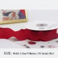 Wine red textured ribbon for DIY floral wrapping, 2.5cm width and 10 yards per roll. - Dark Red / 2.5cm x 9m