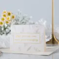 Exquisite hot stamping greeting card with elegant floral design and warm blessing text message. - Small Happiness (Gold Stamping Card)