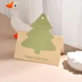 Tarjeta de felicitación plegable de papel kraft diseño de árbol de navidad creativo nota - Estilo Árbol de la Felicidad / Tarjeta de Estilo Fresco Con Agujero