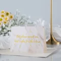 Gold foil greeting card with marble texture, elegant design for gifts, floral and bakery shops. - Bright Future (Gold Stamping Card)