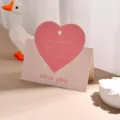 Tarjeta de felicitación plegable creativa con inserto de corazón, tarjeta de mensaje personalizable. - Estilo Corazón / Tarjeta de Estilo Fresco Con Agujero