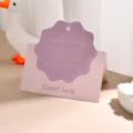 Tarjeta de felicitación plegable con impresión Good luck y agujero para mensajes y notas - Estilo Buena Suerte Continua / Tarjeta de Estilo Fresco Con Agujero