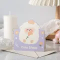 Carte de vœux animée créative design mouton mignon anniversaire cadeau de festival - Mouton Mignon (00013)