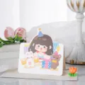 Bonita tarjeta de felicitación de niña de dibujos animados para cumpleaños, tarjeta de regalo kawaii. - Feliz cumpleaños (Niña de dibujos animados) / Paquete de 10