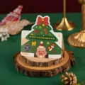 Tarjeta de felicitación navideña con diseño de árbol lindo para mensaje de regalo de invierno. - Árbol De Navidad (Con Sobre)