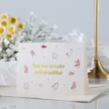 Gold foil greeting card with cute bird illustration, blank message postcard gift card for baking. - Wise as You (Gold Stamping Card)