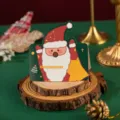 Tarjeta de felicitación de Navidad con bonito diseño de Papá Noel para mensajes festivos - Papá Noel (Con Sobre)