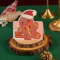 Tarjeta de felicitación de muñeco de jengibre de Navidad, variante festiva. - Hombre De Jengibre (Con Sobre)