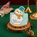 Tarjeta de felicitación de Navidad bonito diseño de muñeco de nieve tarjeta plegable - Muñeco De Nieve De Navidad (Con Sobre)