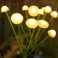 Outdoor Solar LED Pilz Gartenleuchte, wasserdichte Landschaft Rasenlampe für Hof Dekoration. - Solar-Warmlicht / 6 Lampenköpfe