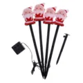 Solar Christmas Santa Claus Garden Stake Lights Outdoor Waterproof Yard Lawn Landscape Decor - Santa Claus (Set of 4)