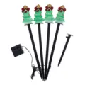 Solar Christmas tree lights outdoor waterproof landscape lawn stake lights for garden yard decor - Christmas Trees (Set of 4)