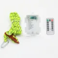 Waterproof LED luminous wind rope light for outdoor camping tent and canopy warning. - Green Rope - Battery Box Version / 3m 30 LEDs