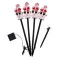 Solar Santa Claus ground stake light Christmas outdoor waterproof garden lawn decorative lamp - Santa Claus on Ball (Set of 4)