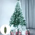 Christmas tree LED string lights green wire holiday home indoor party hanging decor lighting - 1.6m 16 Hangings 256 LEDs (for 1.8m Tree) / White - USB Plug