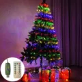Christmas tree LED fairy string lights with USB controller and remote for holiday decor - Multicolor USB Plug and Remote Control