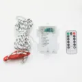 Outdoor Waterproof Luminous Tent Guy Line Rope with Remote Control for Camping - White Rope - Battery Box Version / 3m 30 LEDs