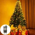 Christmas tree LED string lights with plug adapter, perfect holiday home party decor lighting. - Warm White EU Plug Transformer