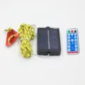 Luz Solar LED para Cuerda de Tienda Campana Luminosa Impermeable Exterior Anticaidas - Cuerda amarilla - versión solar
