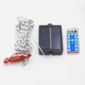 Luz de cuerda de guía LED solar impermeable para exteriores control remoto camping - Cuerda blanca - versión solar