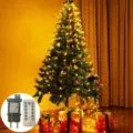 LED Christmas tree string lights with remote control and waterproof adapter for holiday decor. - Warm White EU Transformer with Remote Control