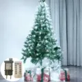 Christmas tree LED string lights with remote control, perfect holiday decorative lighting. - White - EU Adapter + Remote