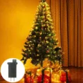 LED Christmas tree string lights with dark green wire, festive holiday decoration variant. - Warm White - US Flat Plug Adapter