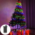Colorful LED Christmas tree string lights with power adapter plug, perfect holiday decor. - Multicolor - US Flat Plug Adapter