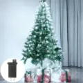 LED Christmas tree string lights with plug, perfect for holiday indoor decoration and lighting. - White - US Flat Plug Adapter