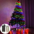 Christmas tree LED string lights with remote control, multicolor holiday fairy lights for home decor. - Multicolor - US Adapter + Remote