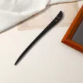 Bastoncino per capelli in ebano retrò minimalista con delicato intarsio a costellazione - Pesci / Nero