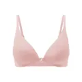 Pink wireless front-closure push up bra, deep V seamless comfortable daily lingerie. - S / Pink