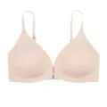 Sujetador sin aros con cierre delantero push up sin costuras tallas grandes para mujer - S / Albaricoque
