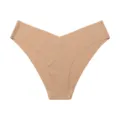 Seamless ice silk women panties nude V cut breathable quick dry underwear comfortable daily wear - 2XL / Apricot Brown