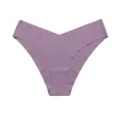 Femme slip sans coutures en soie glacée respirant culotte violette sous-vêtement - M / Violet Taro