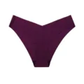Culotte Femme Sans Coutures Soie Glacée Violet V-Taille Slip Respirant Confortable - S / Fuchsia