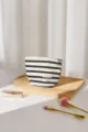 Bolsa de cosméticos a rayas en blanco y negro, estuche de maquillaje portátil con cierre. - S / Rayas Blancas y Negras