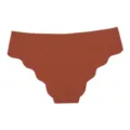 Women's ice silk seamless low waist breathable panties, solid color comfortable underwear variant. - Tan
