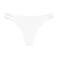 White sexy low waist double strap thong breathable women underwear variant detail style - M / White