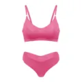 Nahtloses Rosa BH Und Höschen Set, Bügelloser Push-Up Lingerie Set, Gr. S, Bequeme Alltagskleidung. - S / Fuchsia