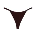 Seamless brown thong underwear for women, sexy ice silk thin strap yoga sports panty. - S / Skin Deep Purple
