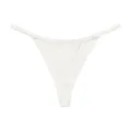 Women Seamless Low Rise Thong White Ice Silk Sexy Panties Breathable Lightweight - S / White