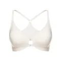 Sujetador push-up sin costuras para mujer con cierre delantero y copas acolchadas - S / Tops / Beis Rosa