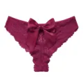 Erotische Damen Spitzen Unterwäsche mit großer Satin Schleife, bequeme hohle Passform sexy. - Lila