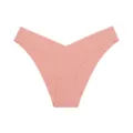 Pink V-shaped low-waist seamless ice silk women's breathable briefs comfortable panty - 2XL / Caramel color