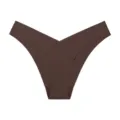 Dark brown V-cut low waist seamless ice silk women's brazilian panties breathable brief - 2XL / Dark Brown